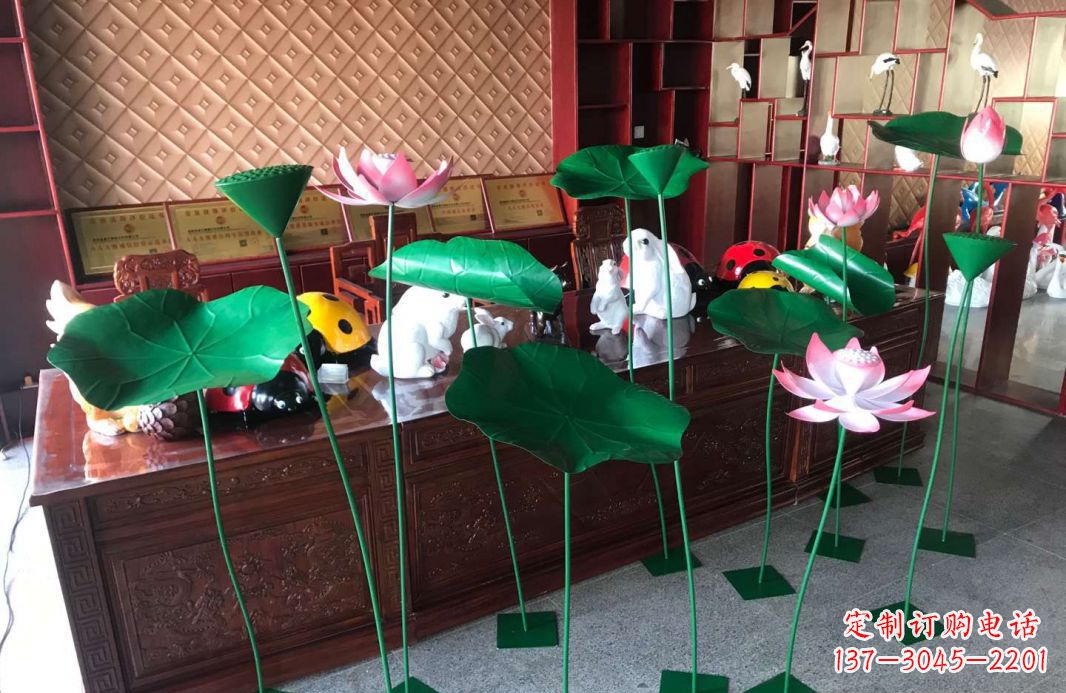 福州精美不锈钢荷叶雕塑