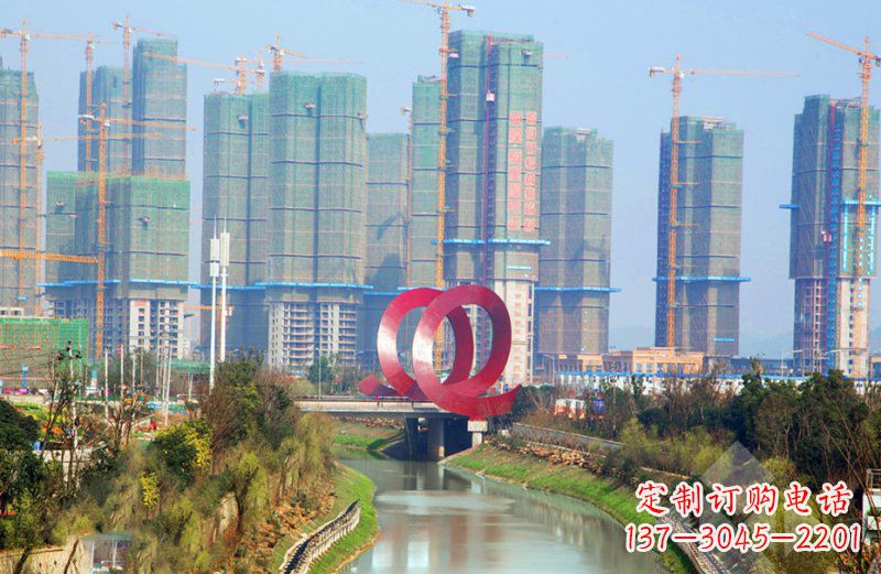 福州精美不锈钢圆环雕塑