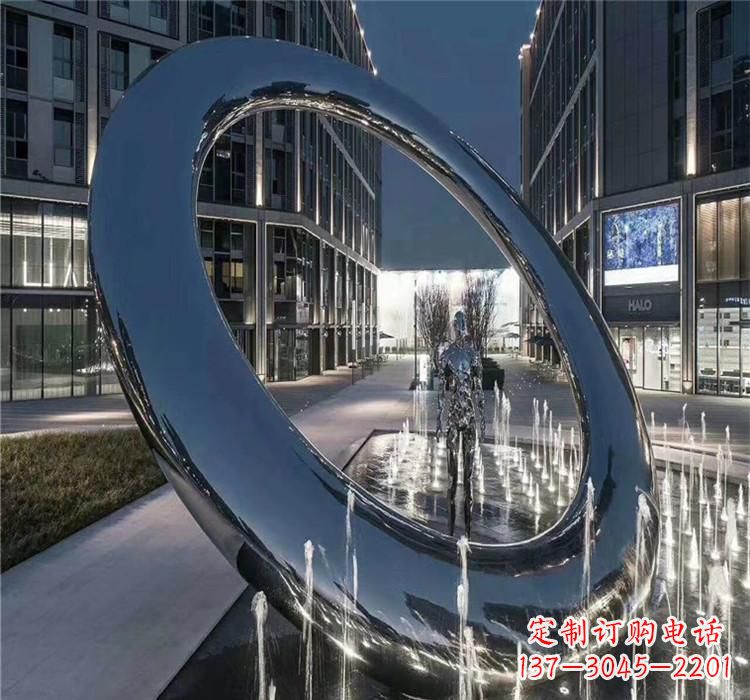 福州圆环景观雕塑令人惊叹的视觉奇观