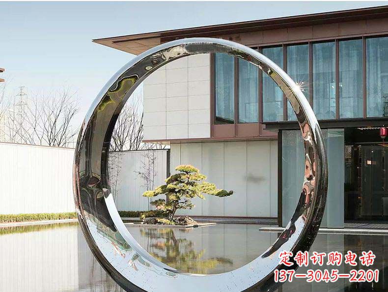 福州不锈钢月亮雕塑精美绝伦