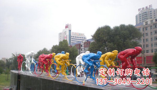 福州不锈钢自行车雕塑激情与美感的结合