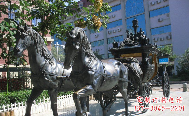 福州马车雕塑西方步行街的瑰宝
