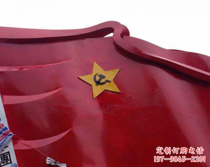 福州不锈钢党徽雕塑——传承红色基因