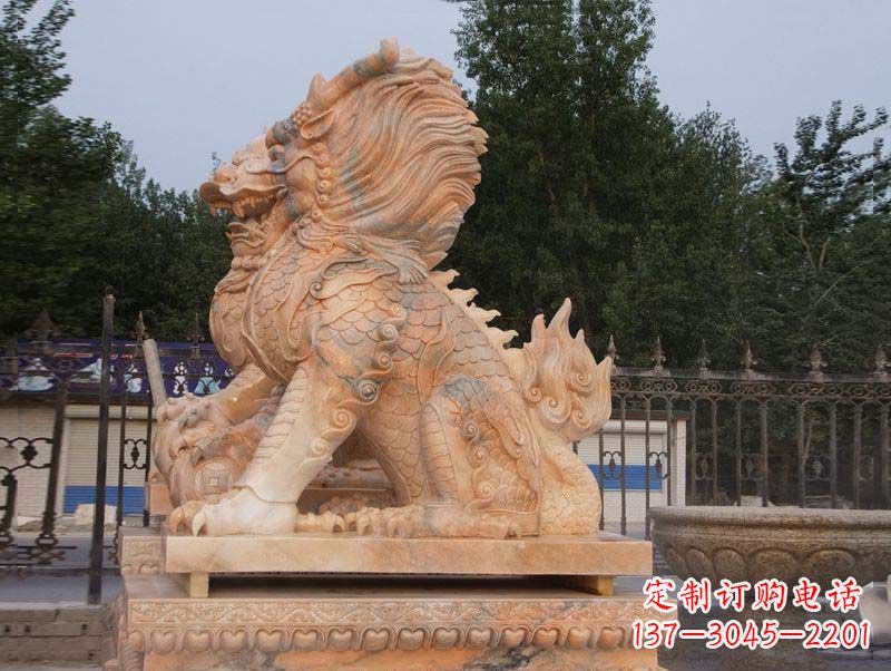 福州麒麟门口镇宅石雕