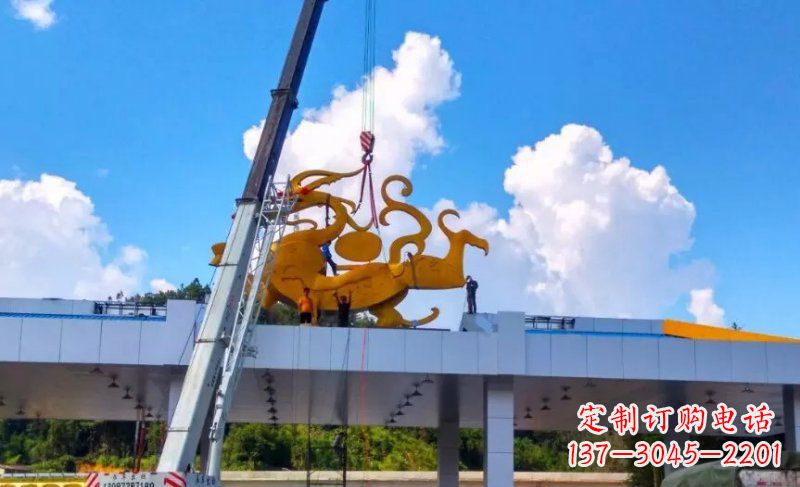 福州精美不锈钢龙雕塑,点缀城市之美