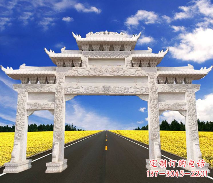 福州城市建筑牌楼石雕