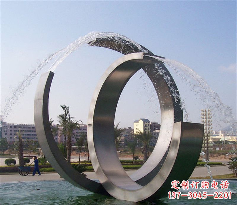 福州精美的不锈钢喷泉雕塑
