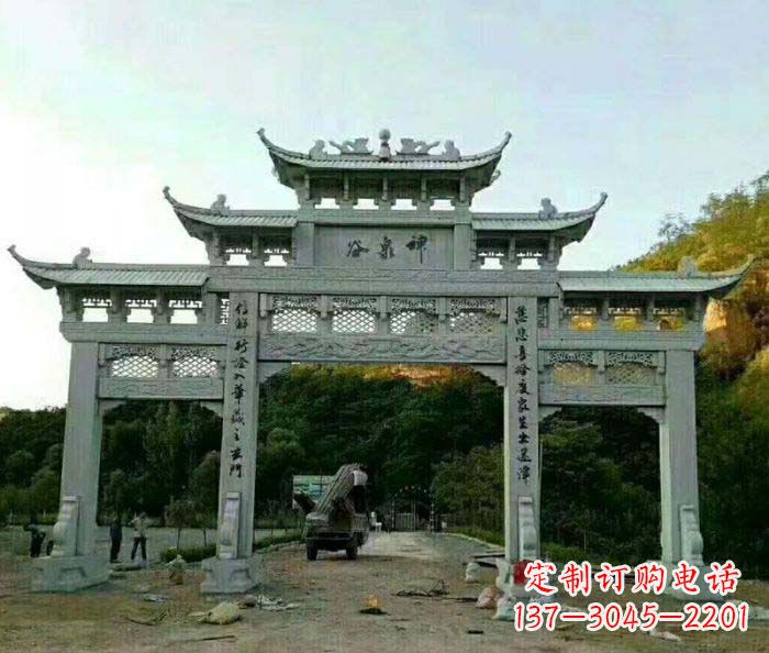 福州村口石雕牌楼千百年文化瑰宝