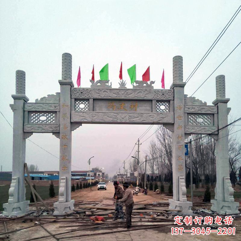 福州传承古老石牌坊雕塑