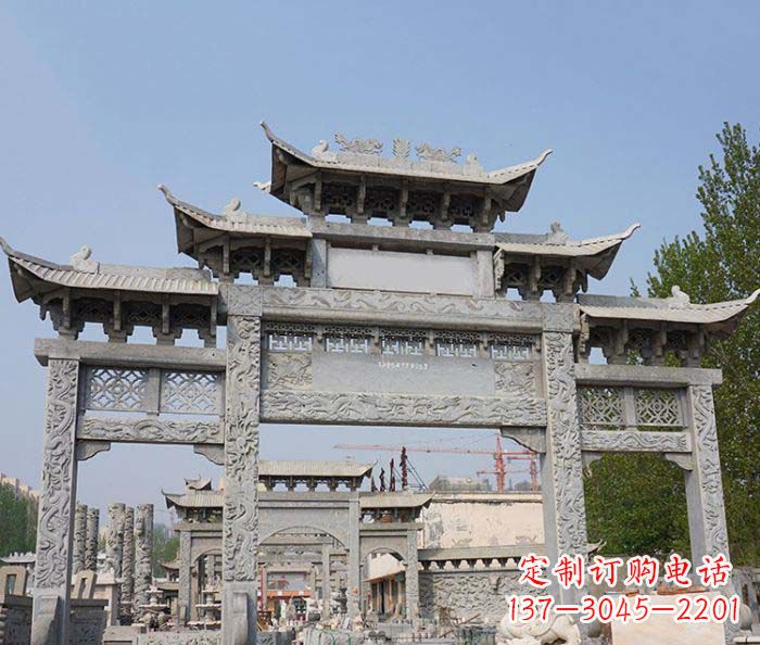 福州大理石牌坊雕塑传承中国古典文化