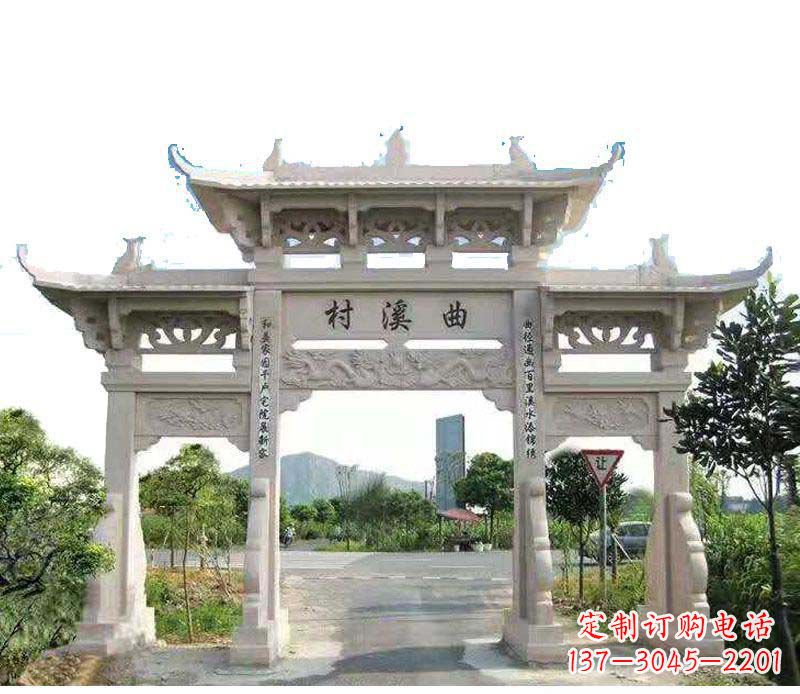 福州精美牌坊雕塑——村庄的艺术瑰宝