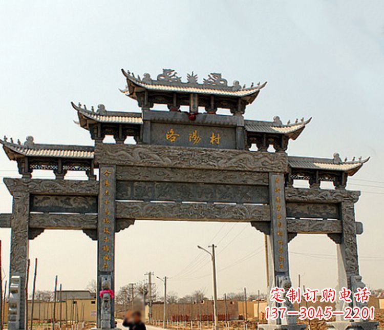 福州牌坊雕塑——缅怀中国传统文化