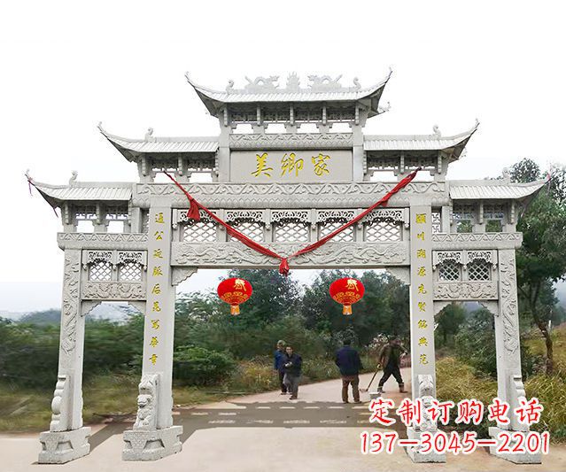 福州牌坊雕塑珍贵的传统文化