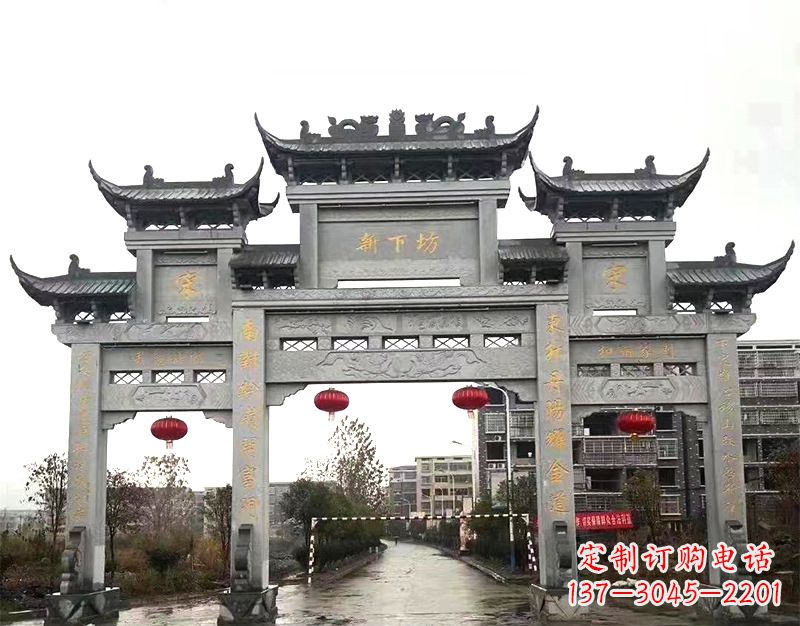 福州村庄石牌坊雕刻传统工艺的精美瑰宝