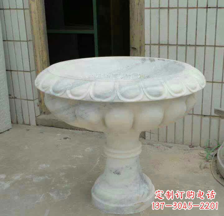福州大理石花盆雕塑精美绝伦,艺术风采