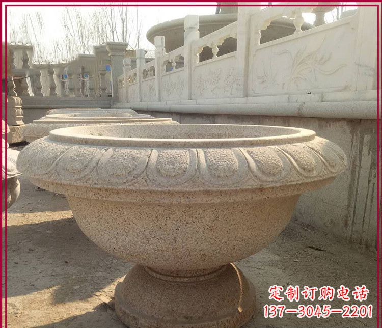 福州大理石花盆雕塑