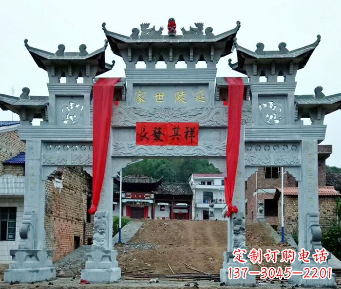 福州精美大理石牌坊雕塑
