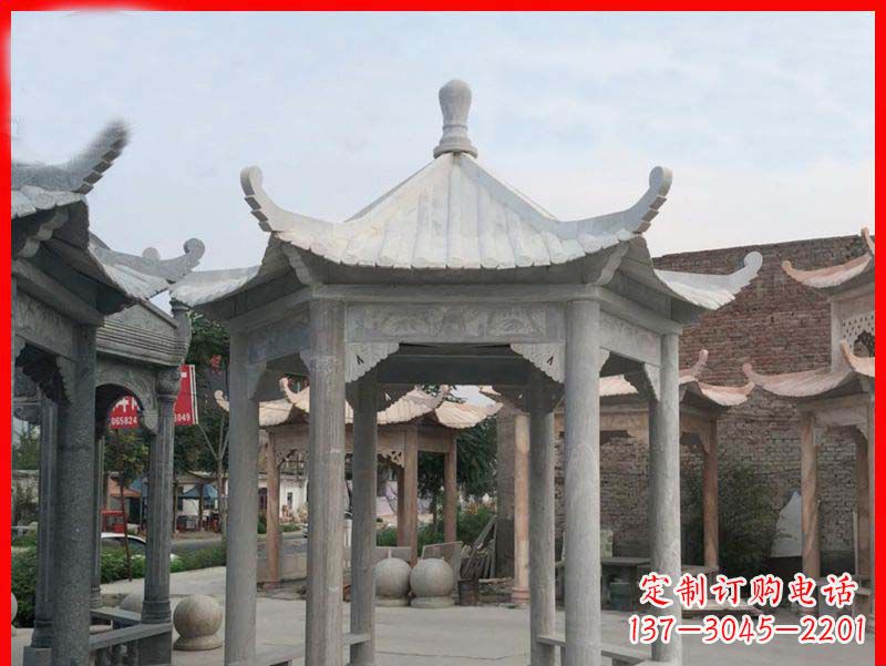 福州大理石凉亭石雕