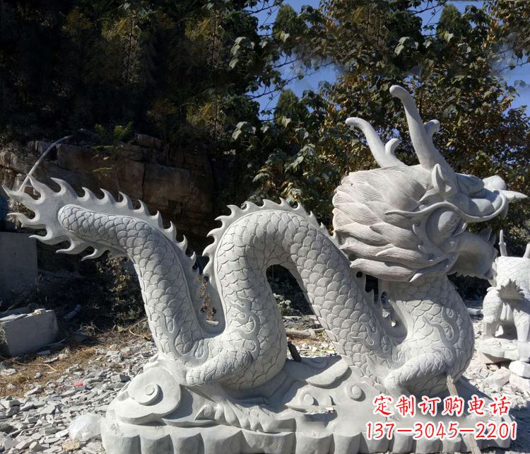 福州精美大理石龙雕塑