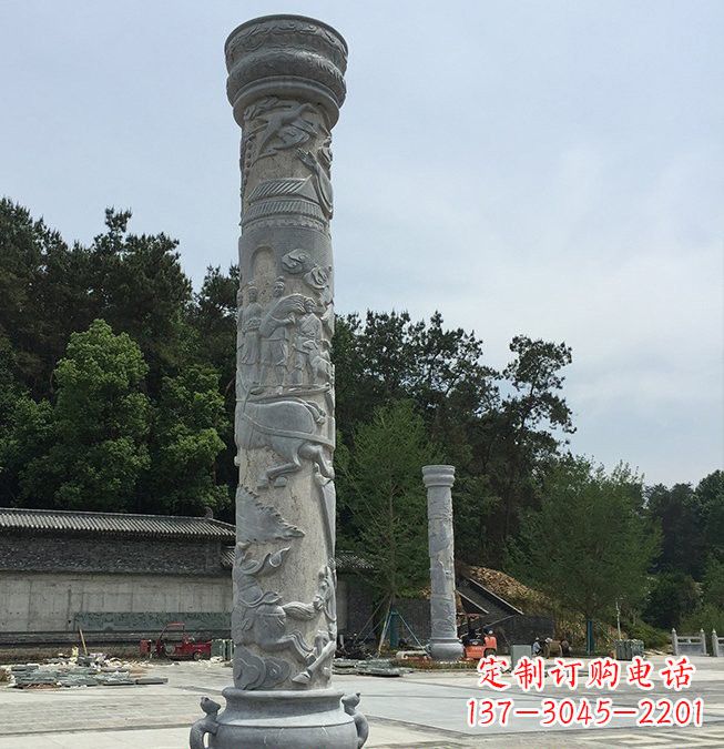 福州大理石龙柱雕塑