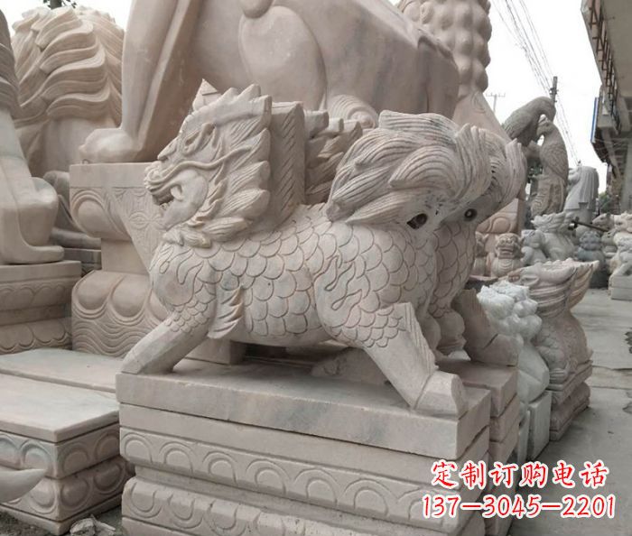 福州大理石麒麟古代神兽石雕