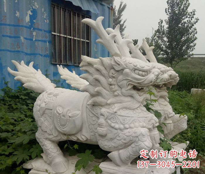 福州精美的大理石麒麟雕塑
