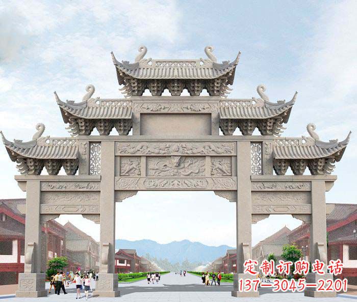 福州大理石牌坊石雕艺术品
