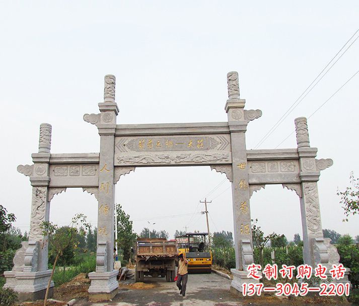 福州大理石牌坊石雕,艺术精髓永不凋零
