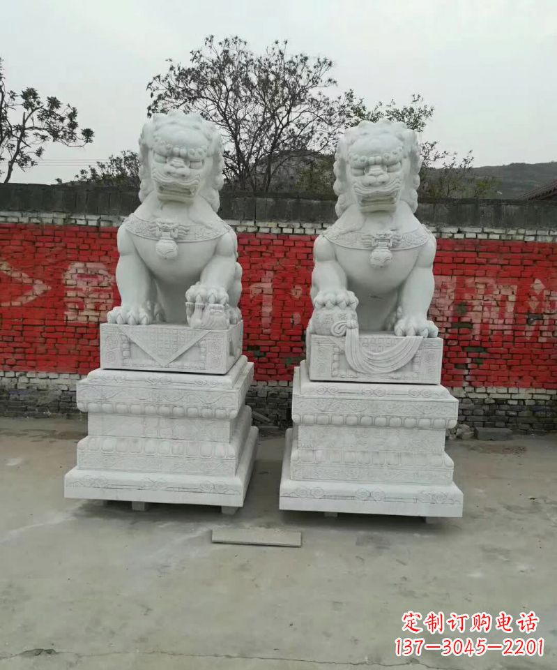 福州大理石狮子雕塑,精致而壮观