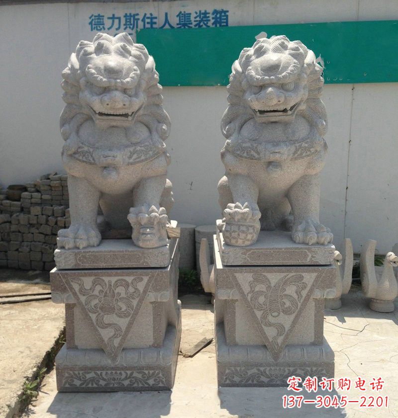 福州精致大理石狮子雕塑
