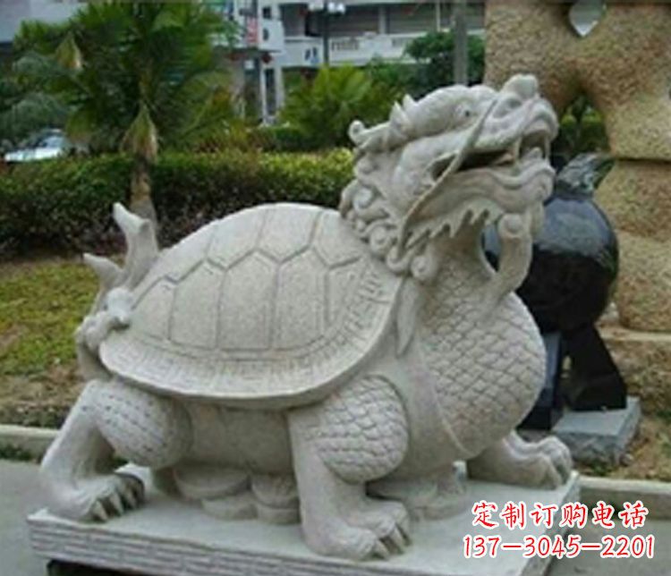 福州大理石铜钱龙雕塑