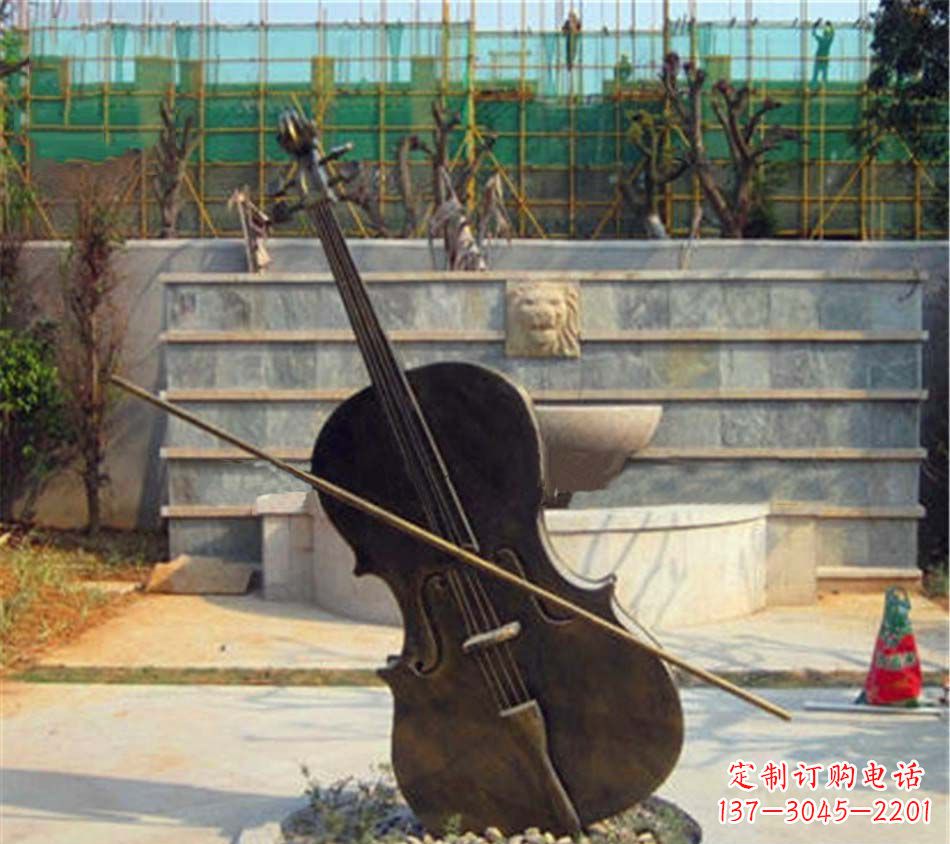 福州精美大提琴铜雕