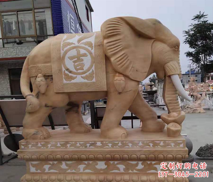 福州大象镂空石雕