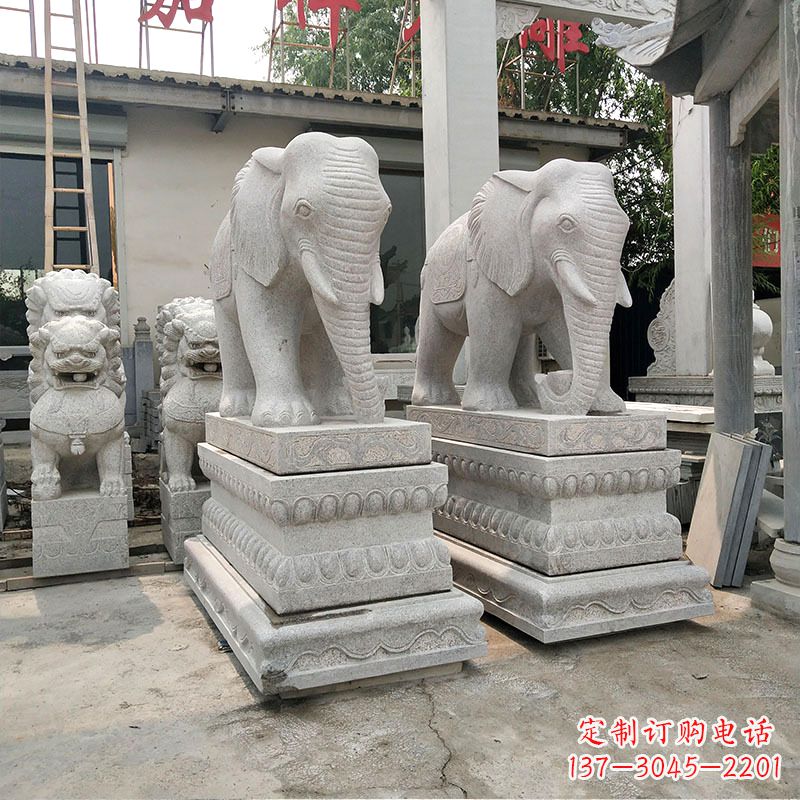 福州大象石材喷水雕塑