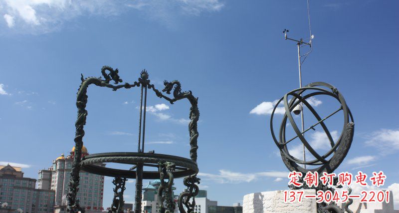 福州大型浑天仪广场景观铜雕