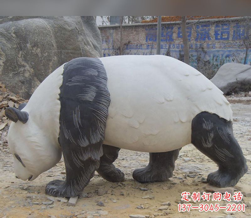 福州特色熊猫石雕定制