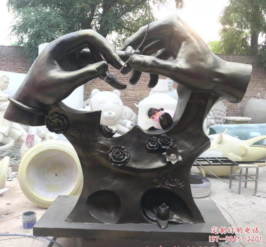 福州精美铜戒指雕塑