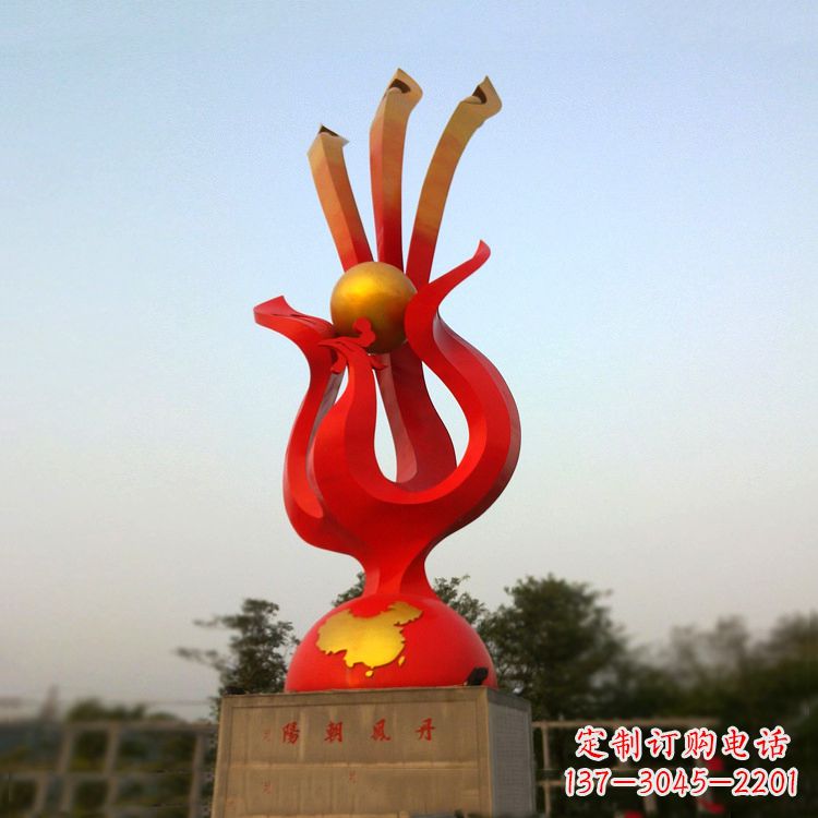 福州精美不锈钢凤凰雕塑