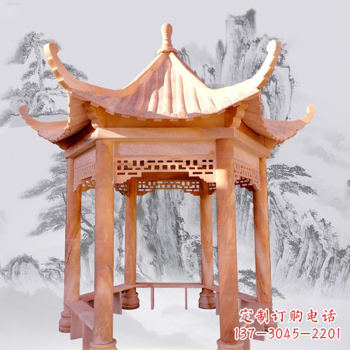 福州优雅大理石雕刻凉亭