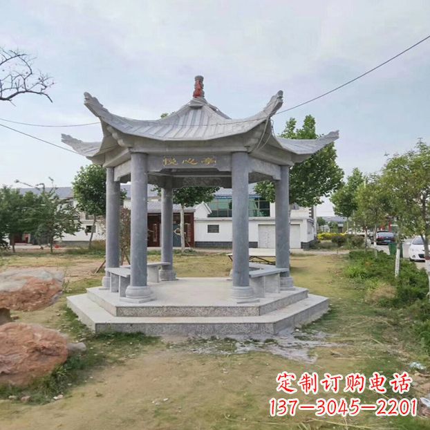 福州中领雕塑 | 六角石凉亭公园雕塑