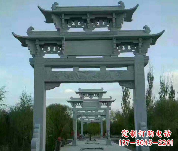 福州牌坊雕塑精美大理石雕塑艺术