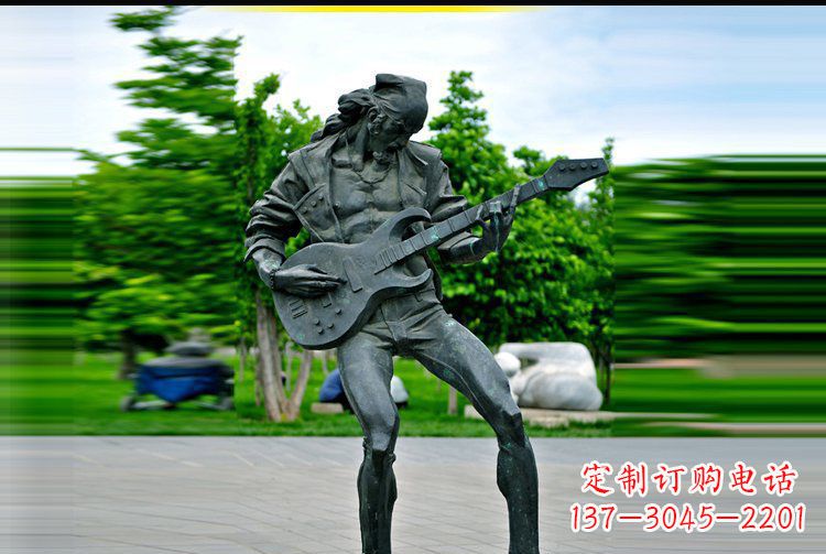 福州铜雕吉他景观雕塑