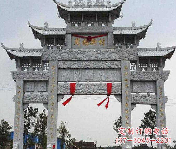 福州精美石雕牌坊雕塑