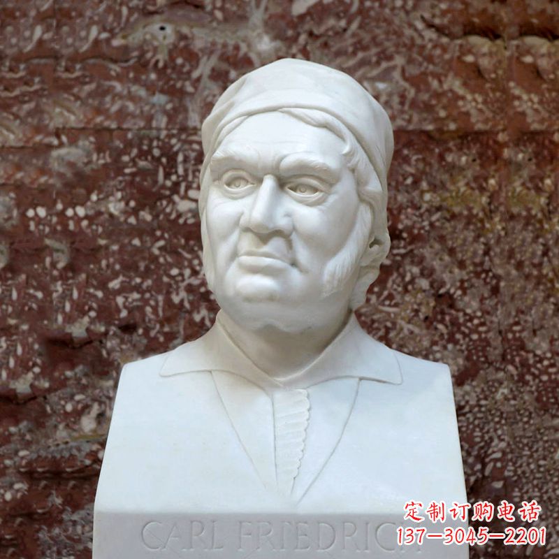 福州德国著名数学家高斯汉白玉石雕塑