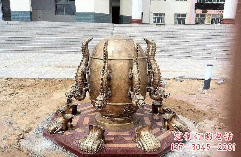 福州精致细节 壮丽地动仪铜雕