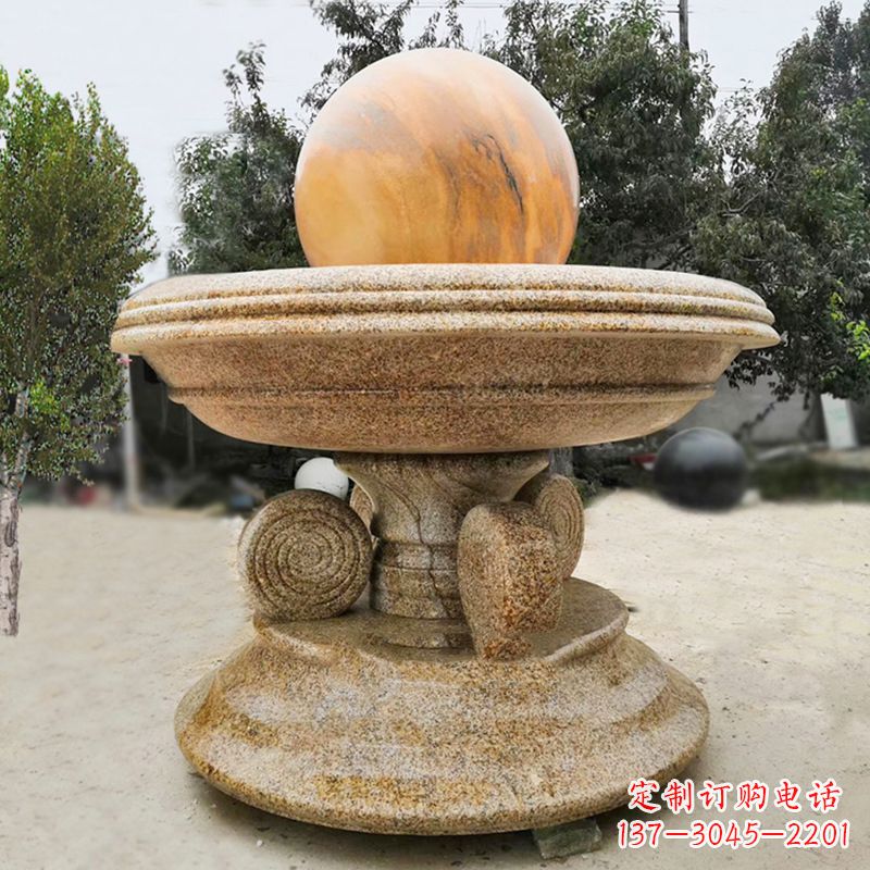 福州中领雕塑最具创意的电动风水球雕塑