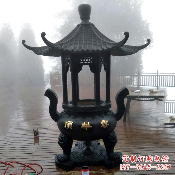 福州精美青铜香炉雕塑