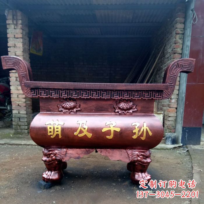 福州特色铜香炉雕塑