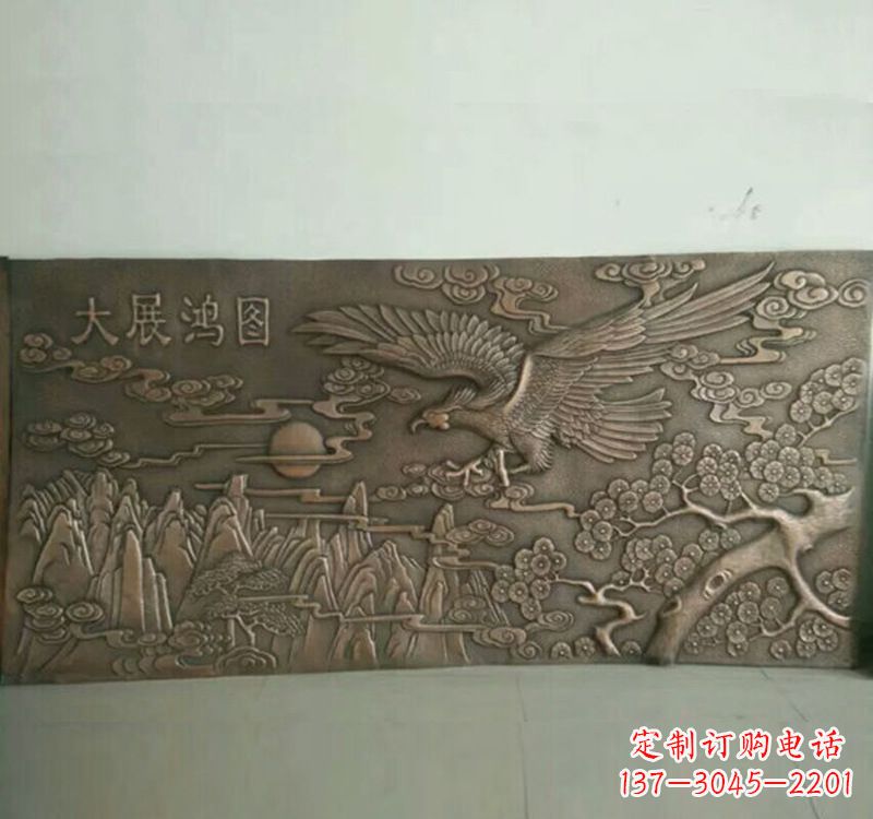 福州精致锻铜老鹰雕塑