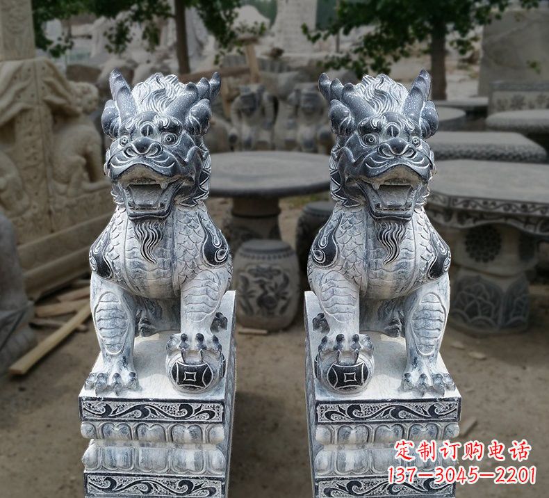 福州传统工艺仿古麒麟雕塑